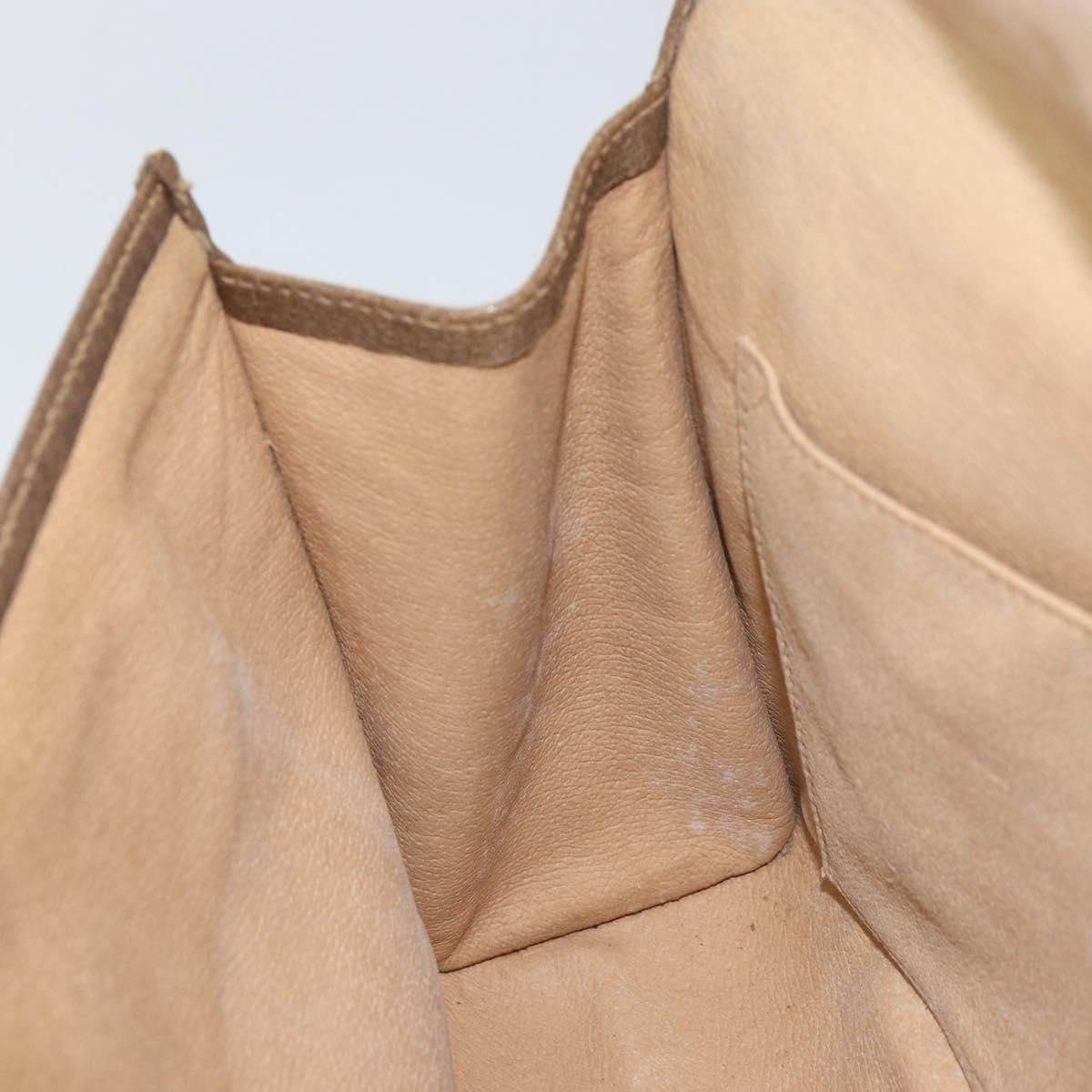 GUCCI GG Supreme Web Sherry Line Clutch Bag PVC Beige Red Auth BA8622