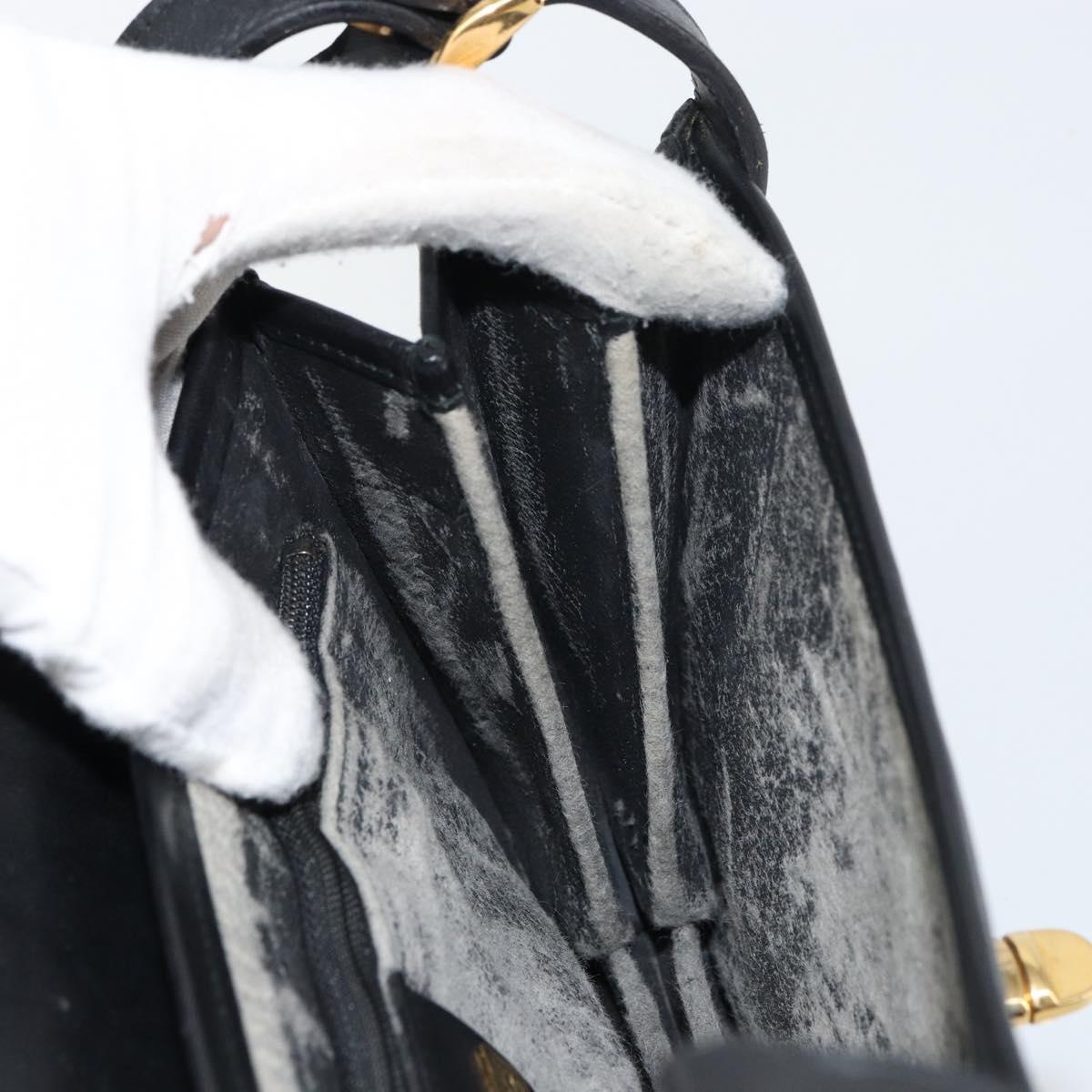 GUCCI GG Supreme Shoulder Bag PVC Leather Black Gold 001 084 0905 Auth BA8623