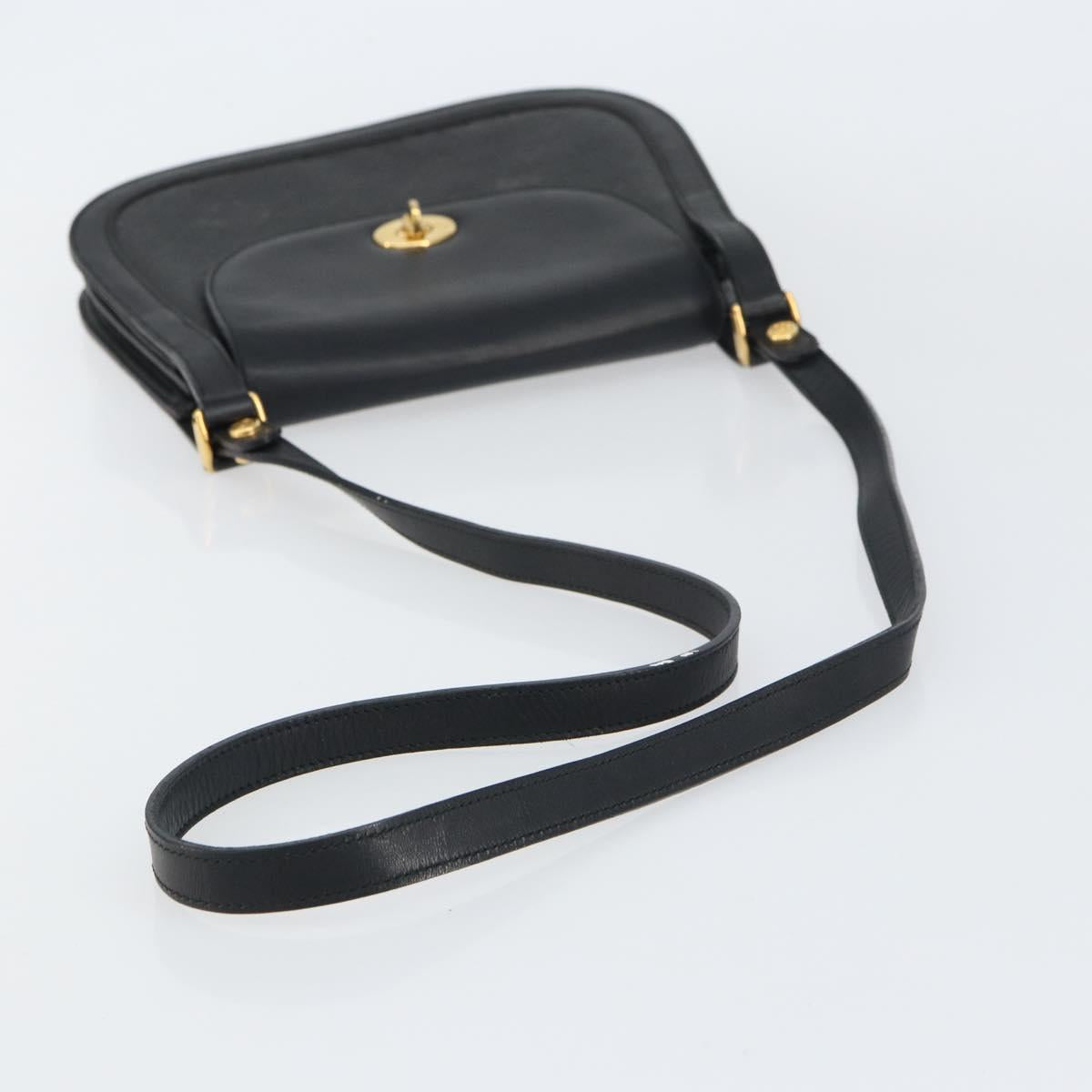 GUCCI GG Supreme Shoulder Bag PVC Leather Black Gold 001 084 0905 Auth BA8623