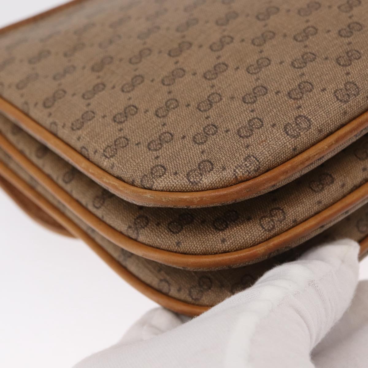 GUCCI Micro GG Supreme Shoulder Bag PVC Beige Gold 004 106 0024 Auth BA8625