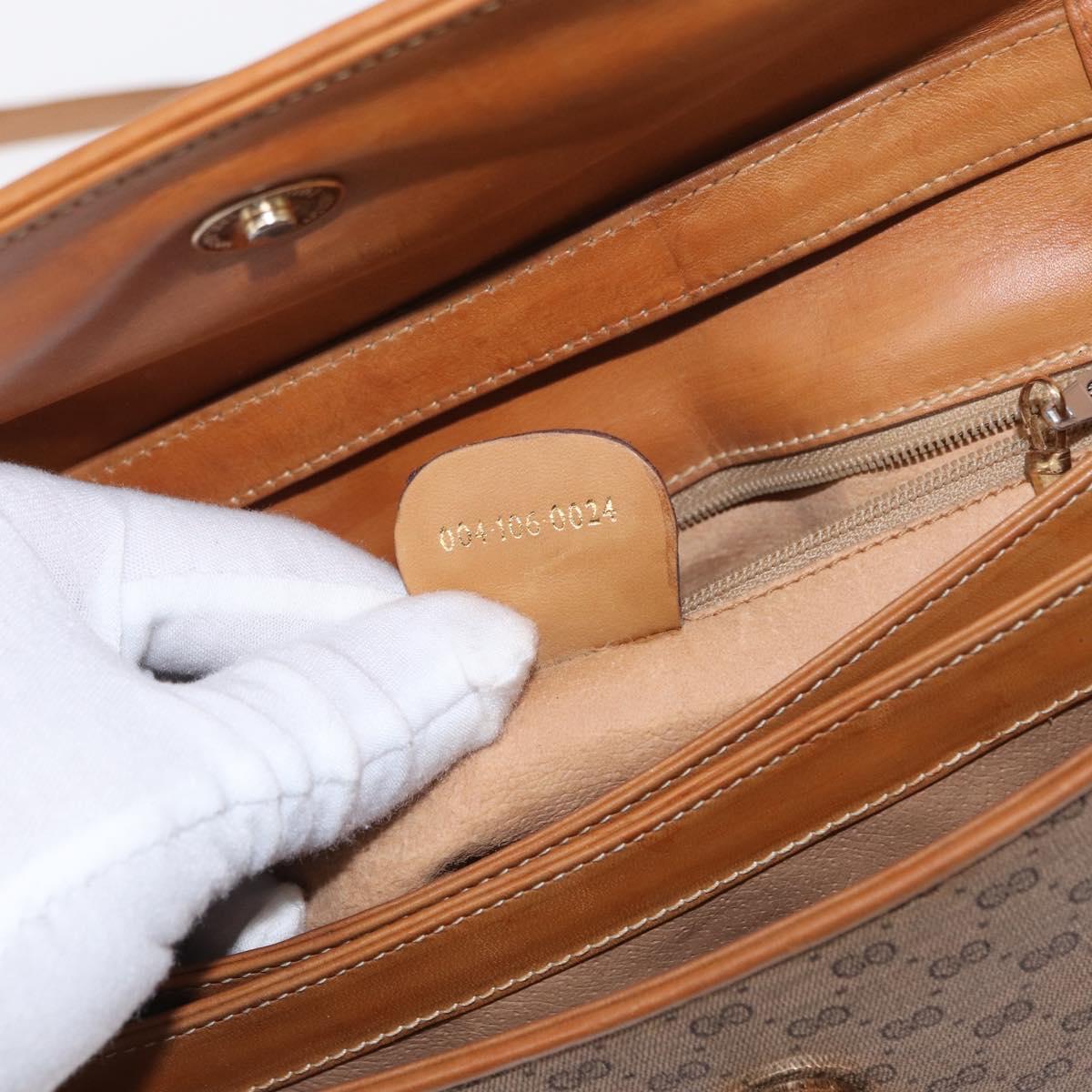 GUCCI Micro GG Supreme Shoulder Bag PVC Beige Gold 004 106 0024 Auth BA8625