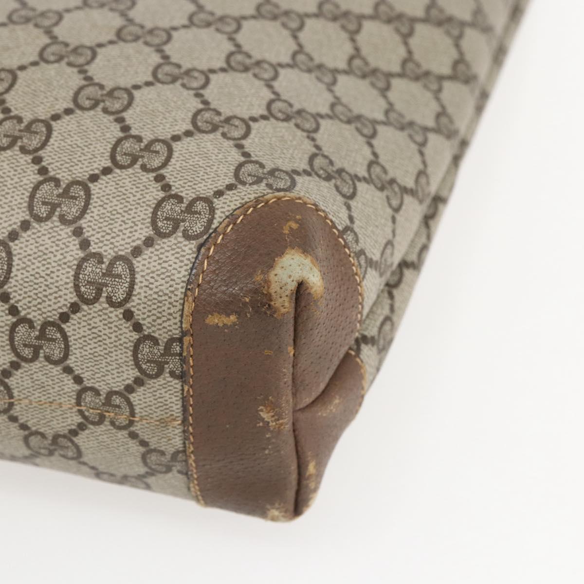 GUCCI GG Supreme Tote Bag PVC Beige 002 39 0054 Auth BA8626