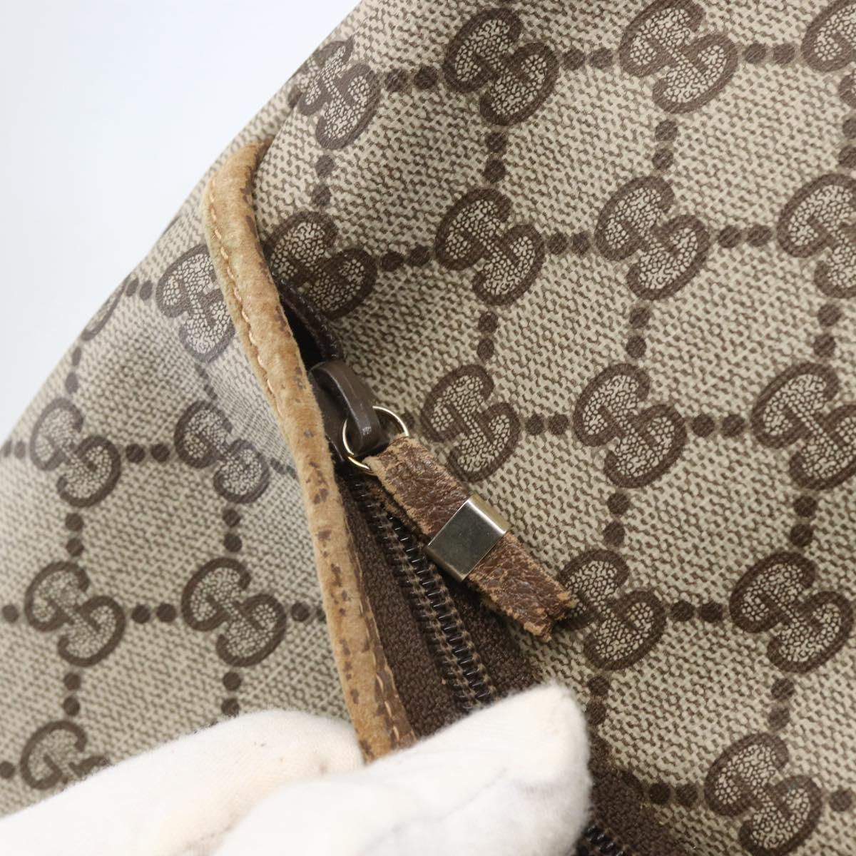 GUCCI GG Supreme Tote Bag PVC Beige 002 39 0054 Auth BA8626