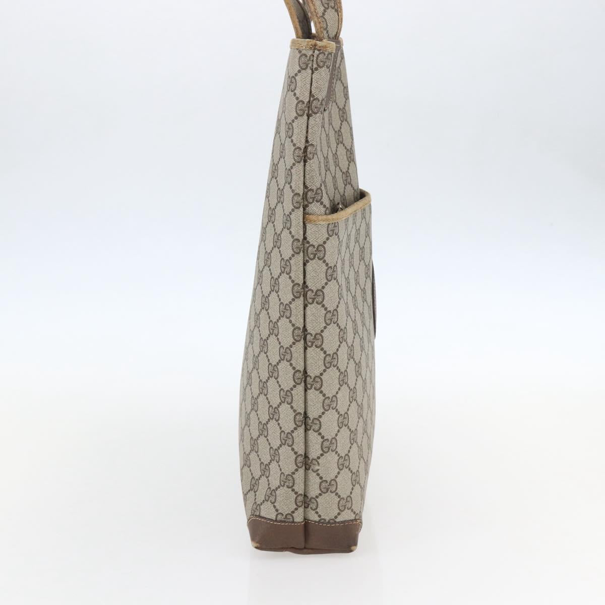 GUCCI GG Supreme Tote Bag PVC Beige 002 39 0054 Auth BA8626