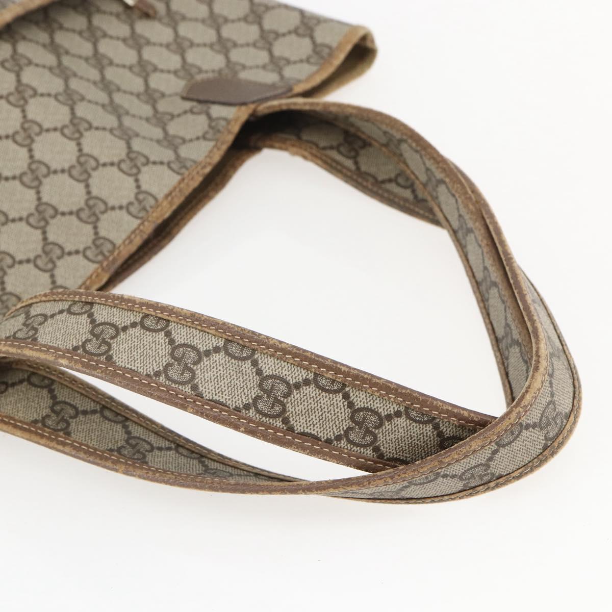 GUCCI GG Supreme Tote Bag PVC Beige 002 39 0054 Auth BA8626