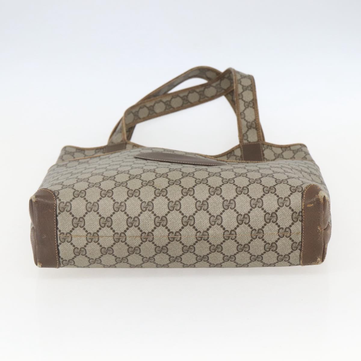 GUCCI GG Supreme Tote Bag PVC Beige 002 39 0054 Auth BA8626
