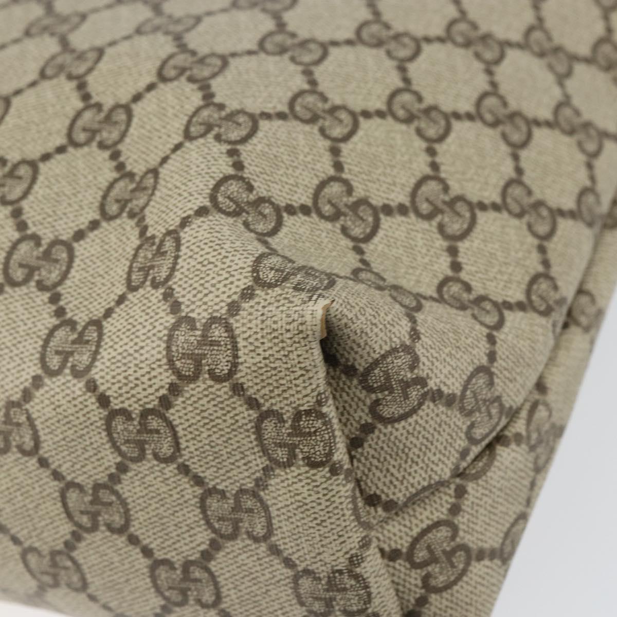 GUCCI GG Supreme Web Sherry Line Tote Bag PVC Beige Red 39 02 003 Auth BA8627