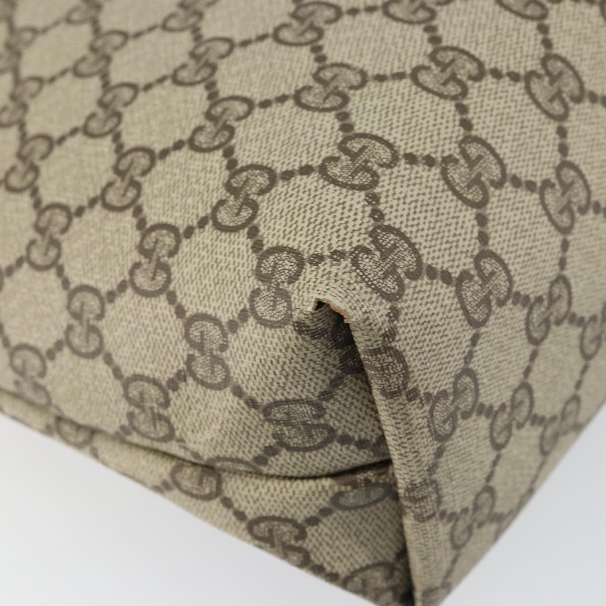 GUCCI GG Supreme Web Sherry Line Tote Bag PVC Beige Red 39 02 003 Auth BA8627