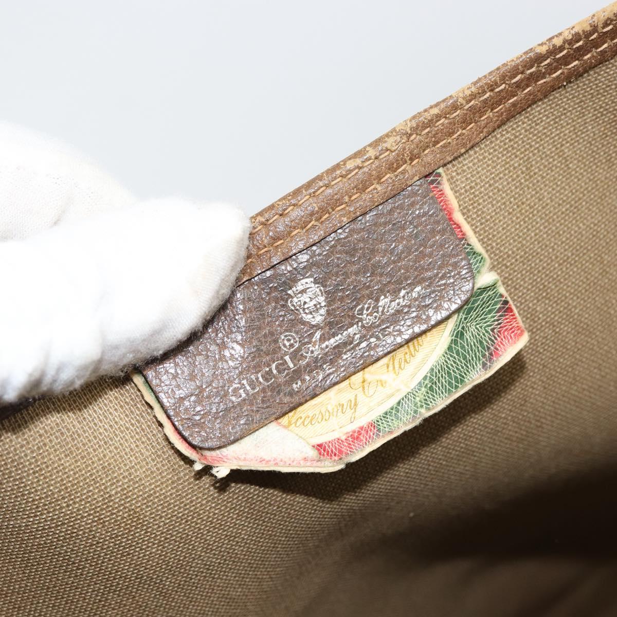 GUCCI GG Supreme Web Sherry Line Tote Bag PVC Beige Red 39 02 003 Auth BA8627