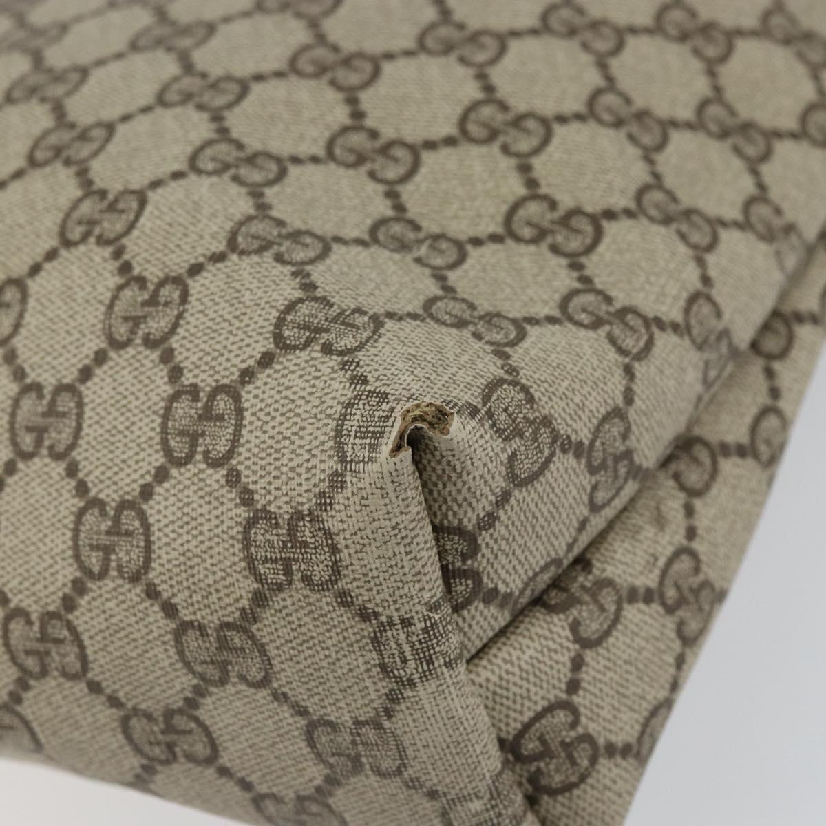 GUCCI GG Supreme Web Sherry Line Tote Bag PVC Beige Red 39 02 003 Auth BA8628