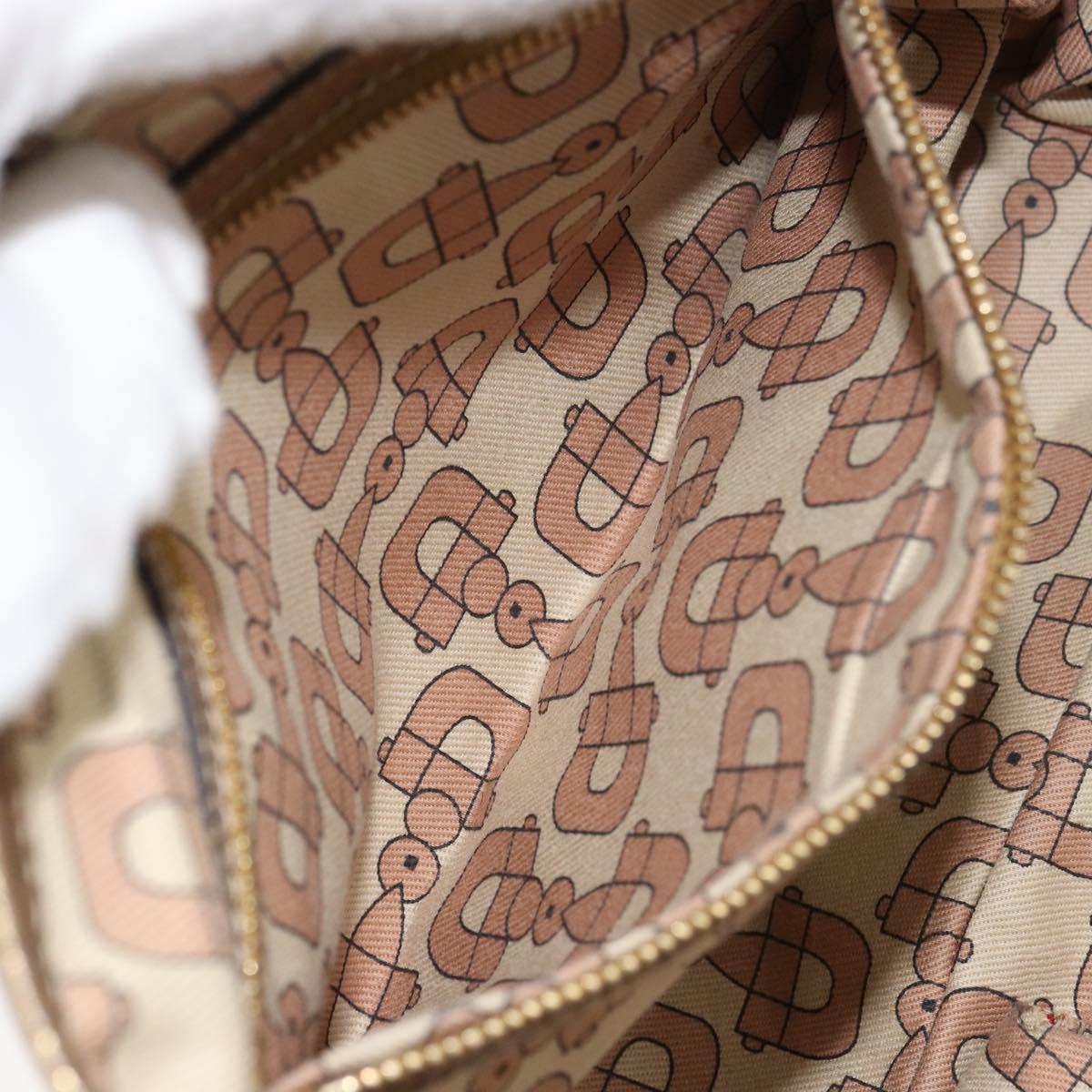 GUCCI GG Canvas Sherry Line Hand Bag Beige Gold 139261 Auth BA8631