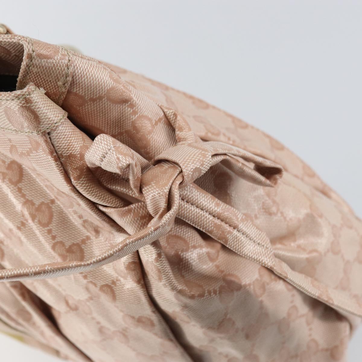 GUCCI GG Crystal Abbey Tote Bag Pink Gold 211921 Auth BA8633