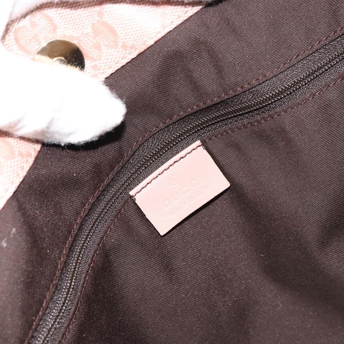 GUCCI GG Crystal Abbey Tote Bag Pink Gold 211921 Auth BA8633