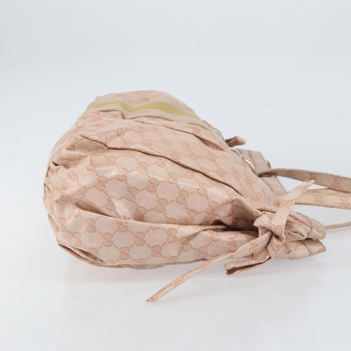 GUCCI GG Crystal Abbey Tote Bag Pink Gold 211921 Auth BA8633