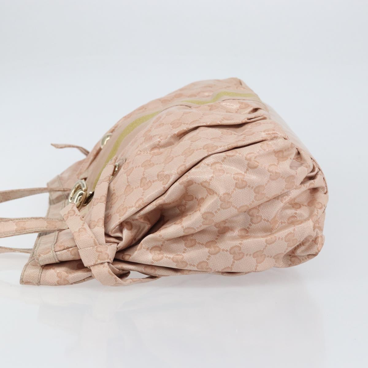 GUCCI GG Crystal Abbey Tote Bag Pink Gold 211921 Auth BA8633