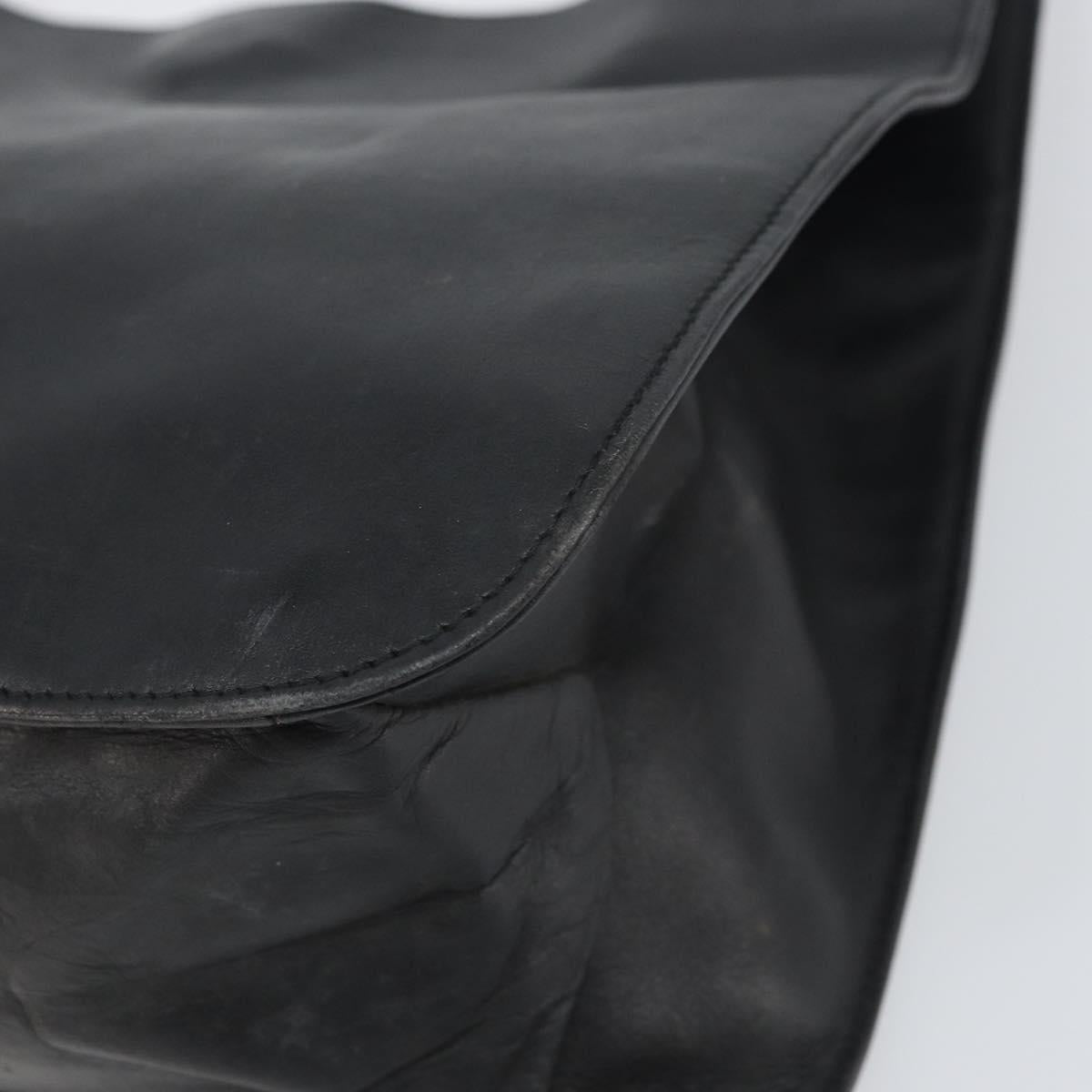 GUCCI Shoulder Bag Leather Black Silver 001 3167 3754 Auth BA8635