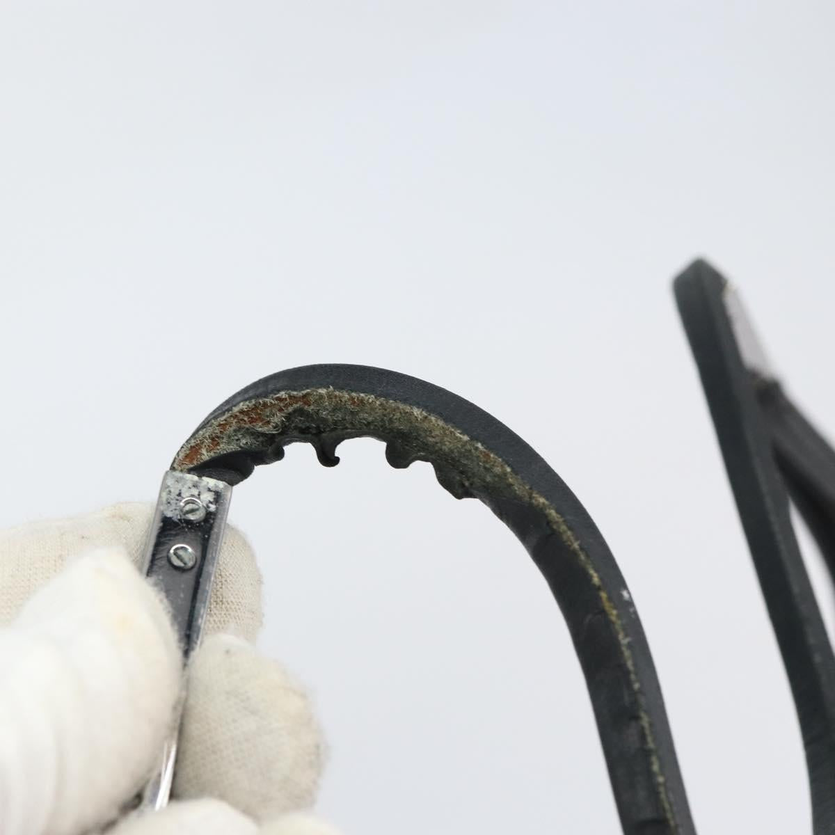 GUCCI Shoulder Bag Leather Black Silver 001 3167 3754 Auth BA8635