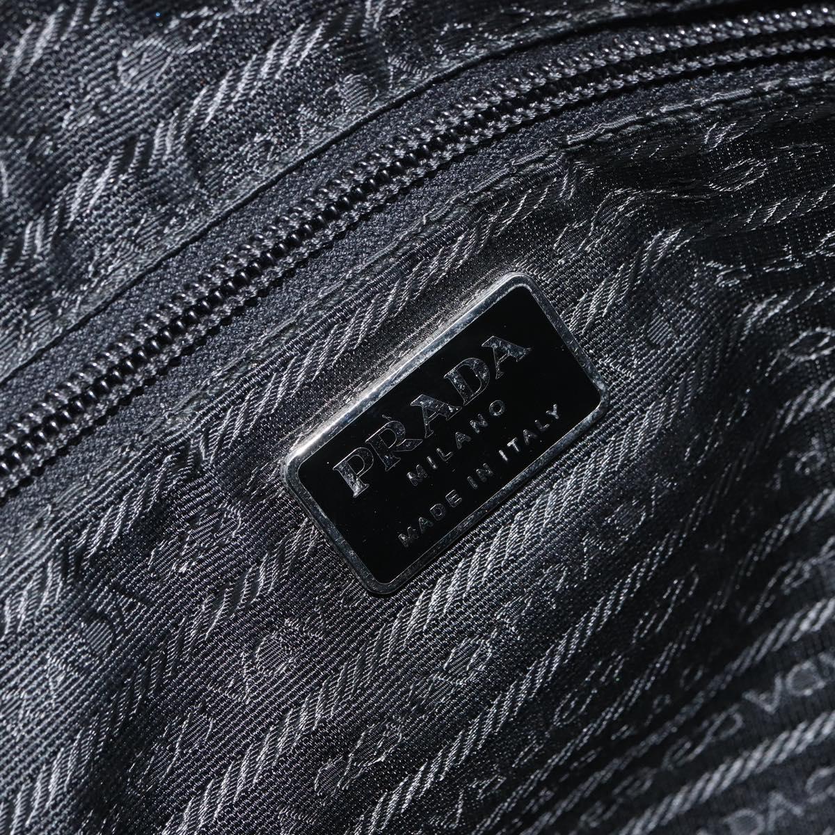 PRADA Hand Bag Nylon Red Silver Auth BA8645
