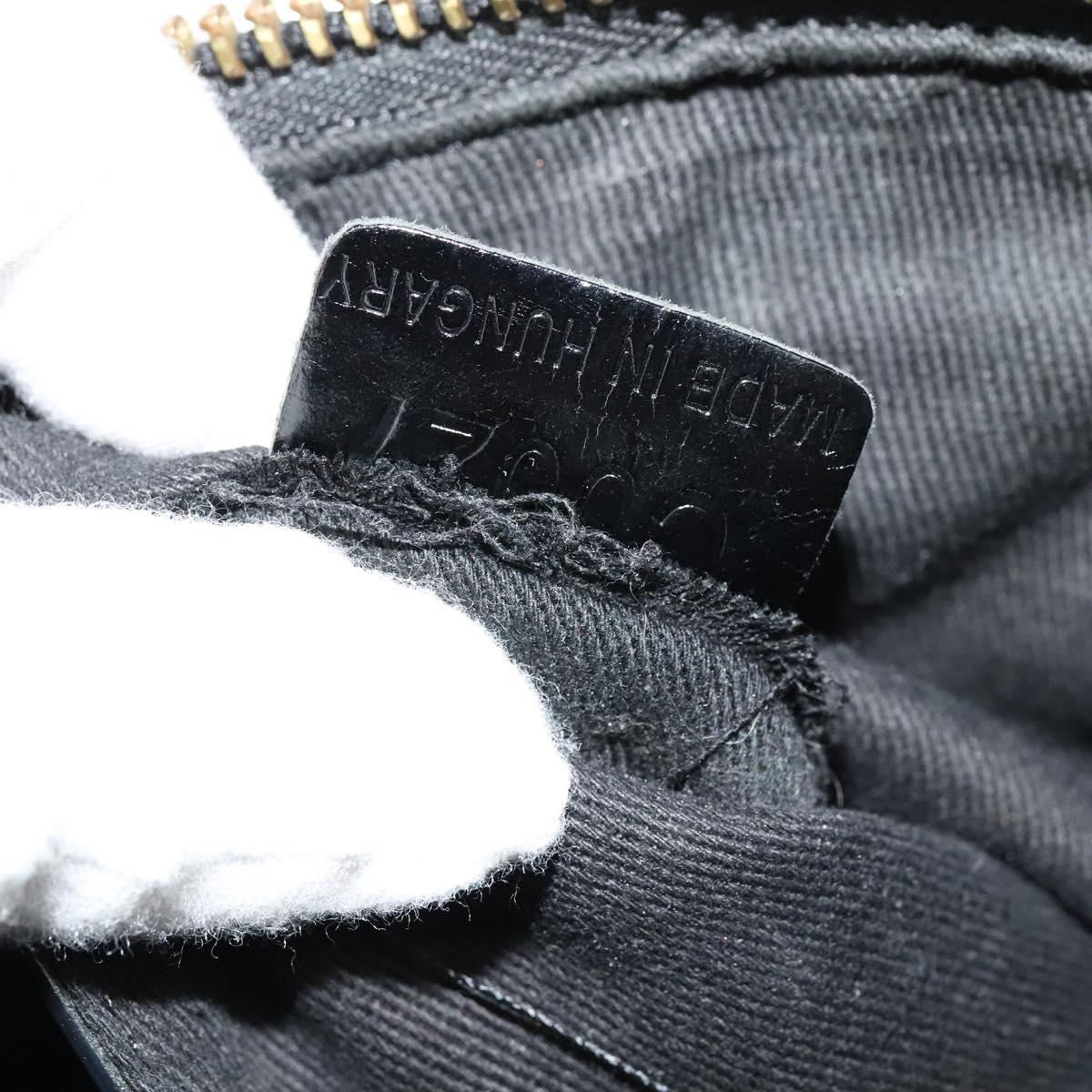 Chloe Etel Hand Bag Leather 2way Black Gold Auth BA865