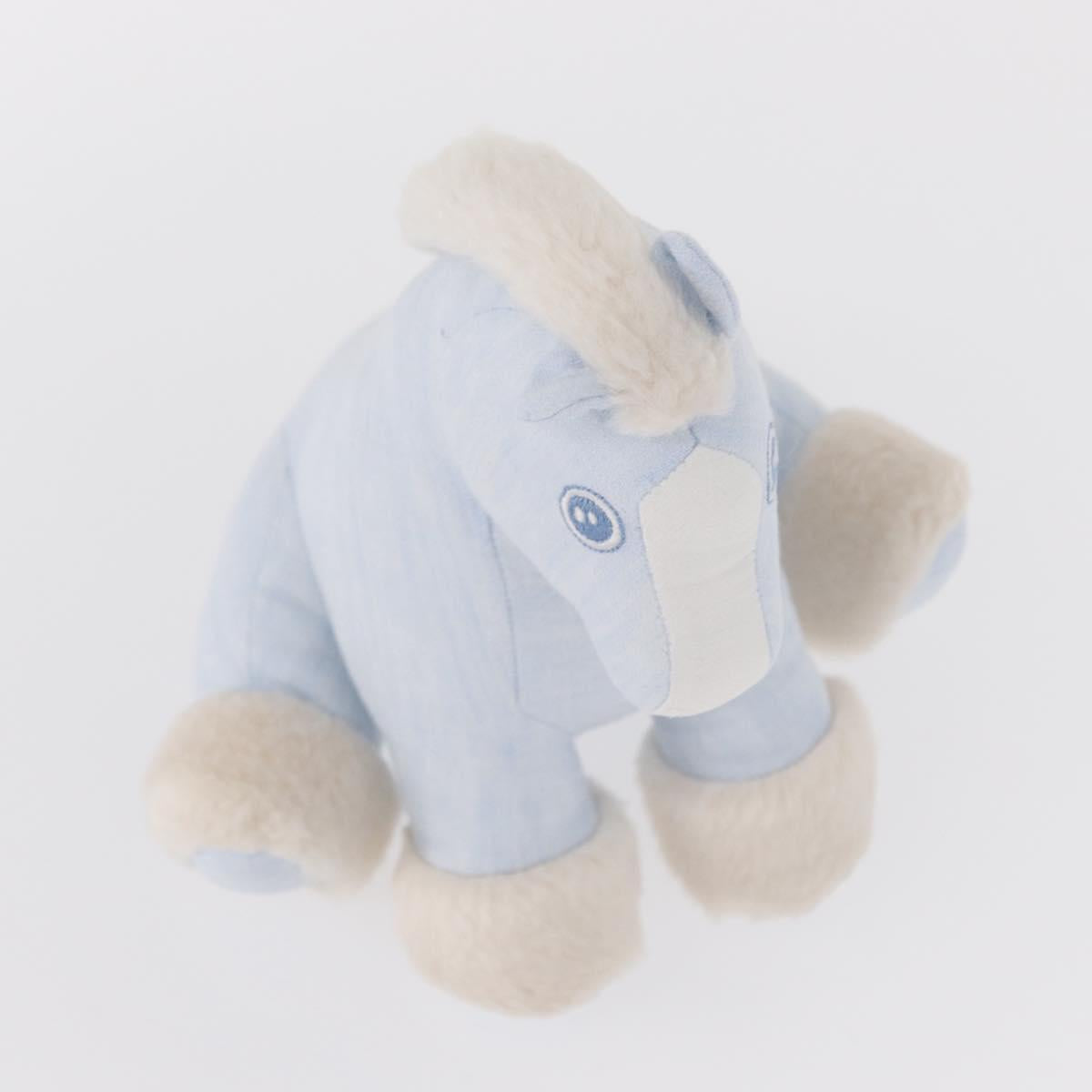 HERMES Baby Elmy Stuffed Linen Light Blue Auth BA8655M