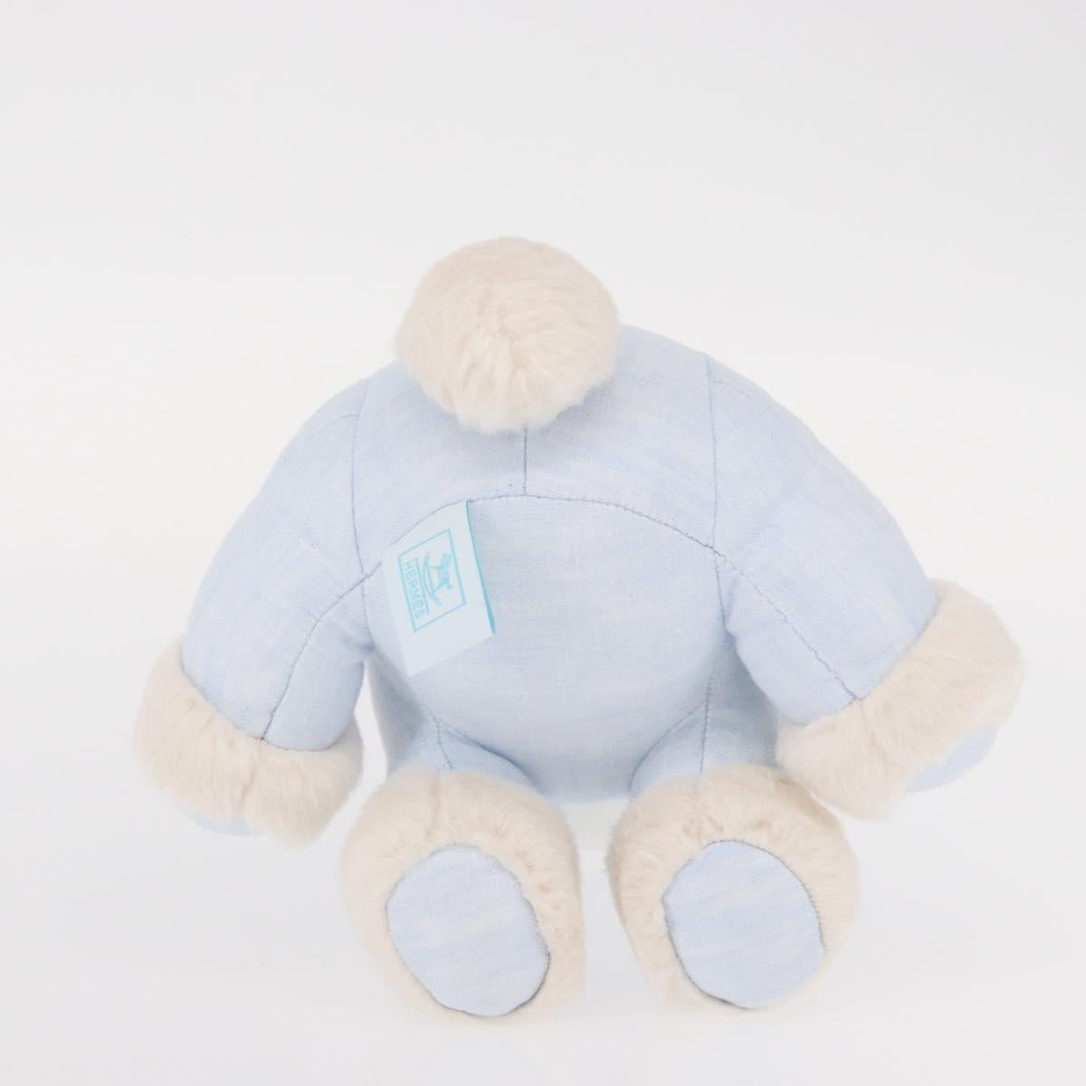 HERMES Baby Elmy Stuffed Linen Light Blue Auth BA8655M