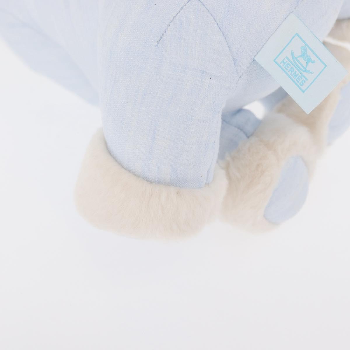 HERMES Baby Elmy Stuffed Linen Light Blue Auth BA8655M