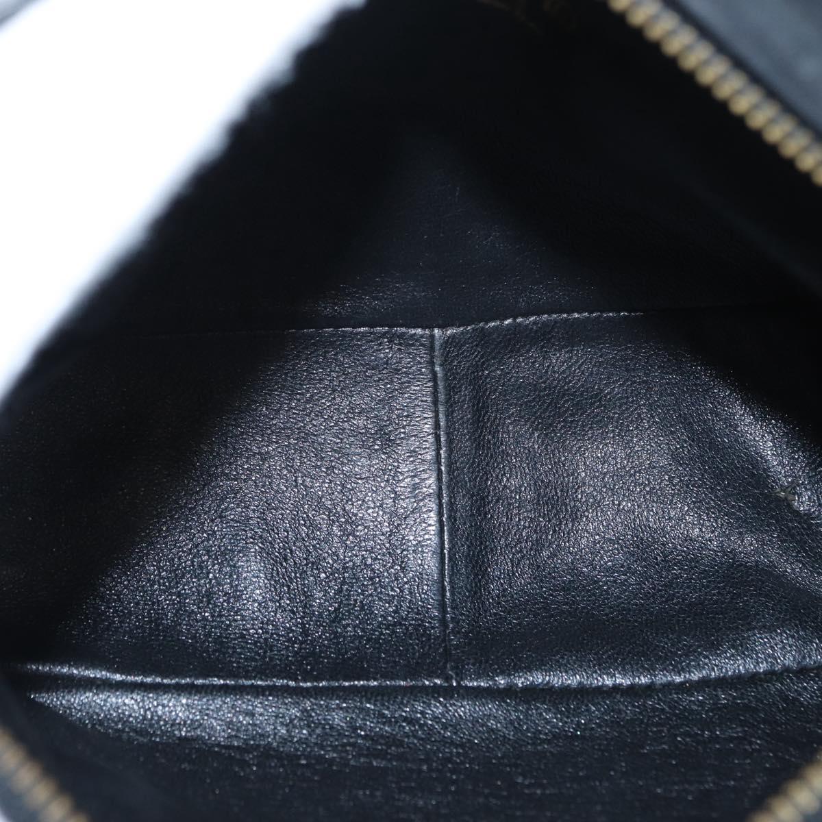 CHANEL Matelasse Fringe Chain Shoulder Bag Suede Black gold CC Auth BA8656