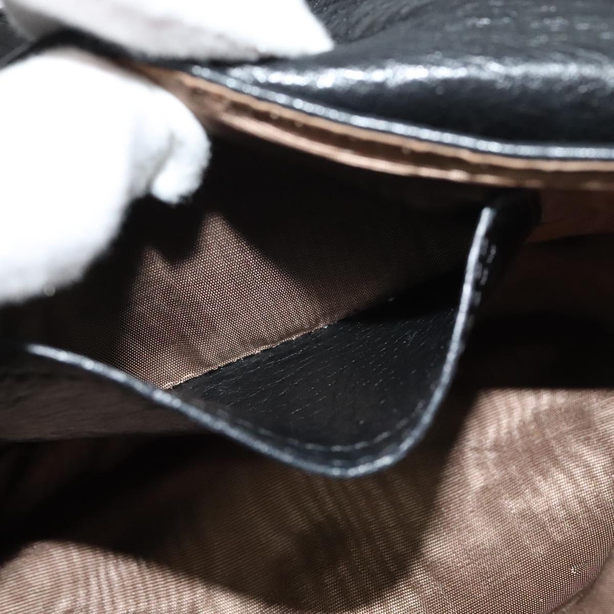 Chloe Elsie Hand Bag Leather 2way Black Auth BA866