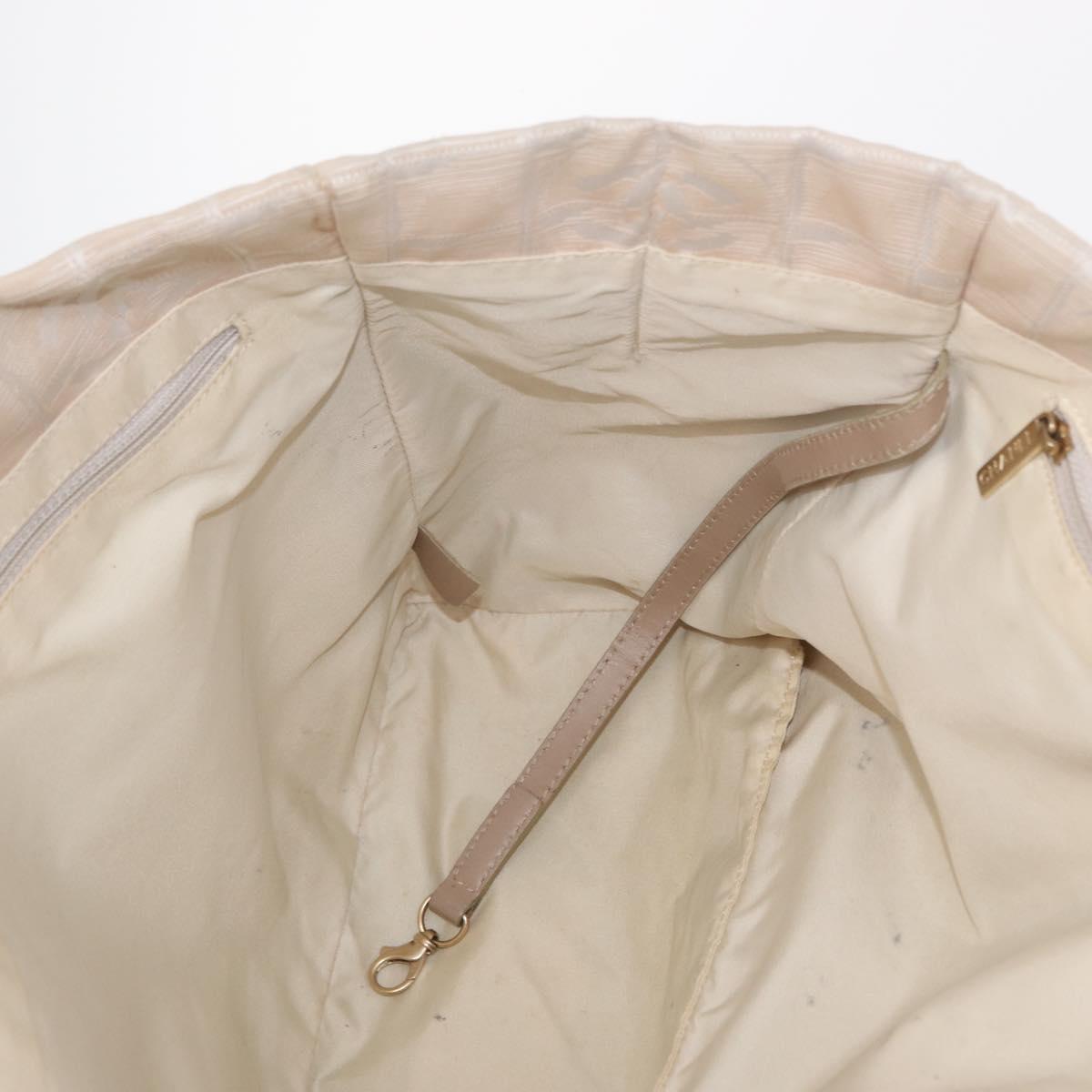 CHANEL New Travel Line Hand Bag Nylon Pink Gold CC Auth BA8665