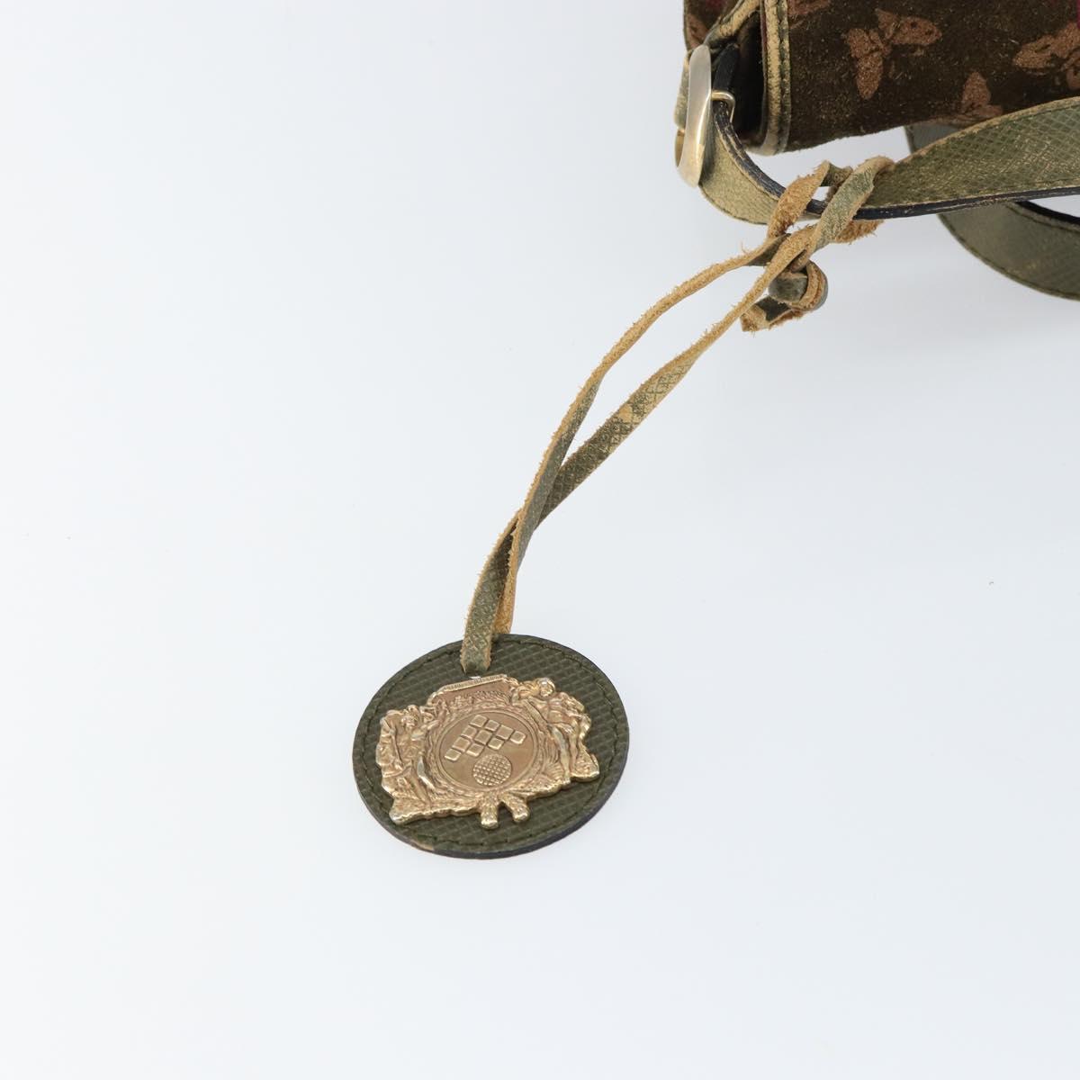 BOTTEGA VENETA Shoulder Bag Suede Green Gold Auth BA8668