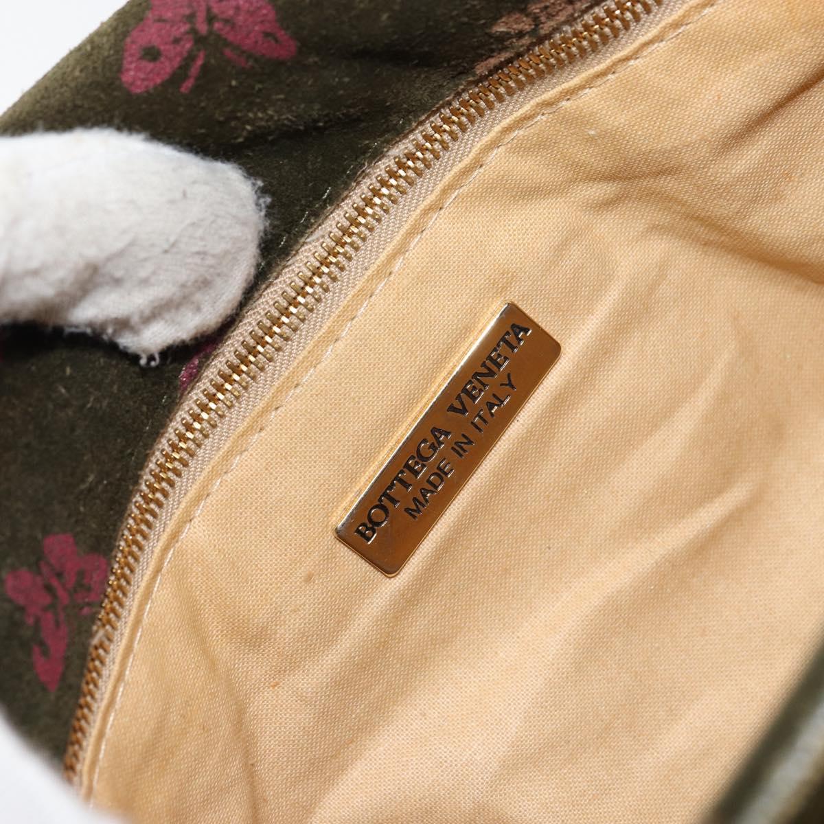 BOTTEGA VENETA Shoulder Bag Suede Green Gold Auth BA8668