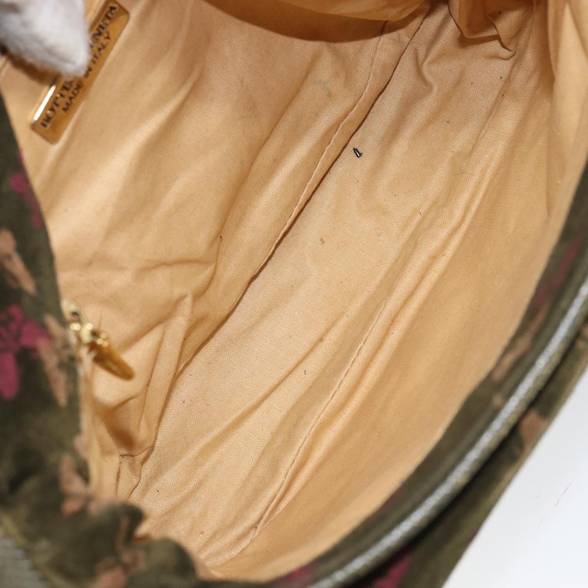 BOTTEGA VENETA Shoulder Bag Suede Green Gold Auth BA8668