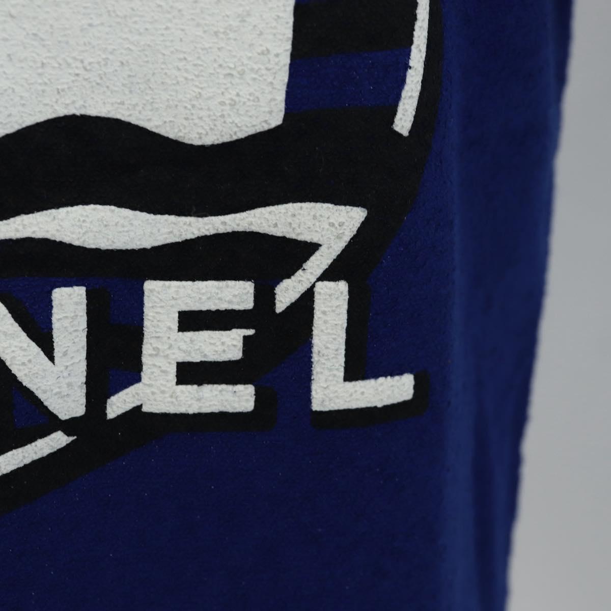 CHANEL Short Sleeved T Shirt Cotton 36 Blue CC Auth BA8669M