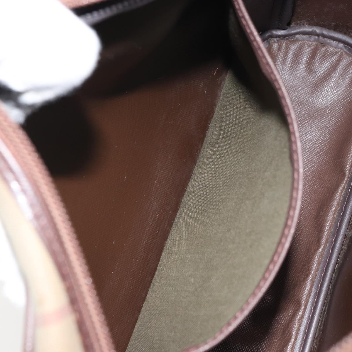 Burberrys Nova Check Shoulder Bag Canvas Beige Auth BA8675