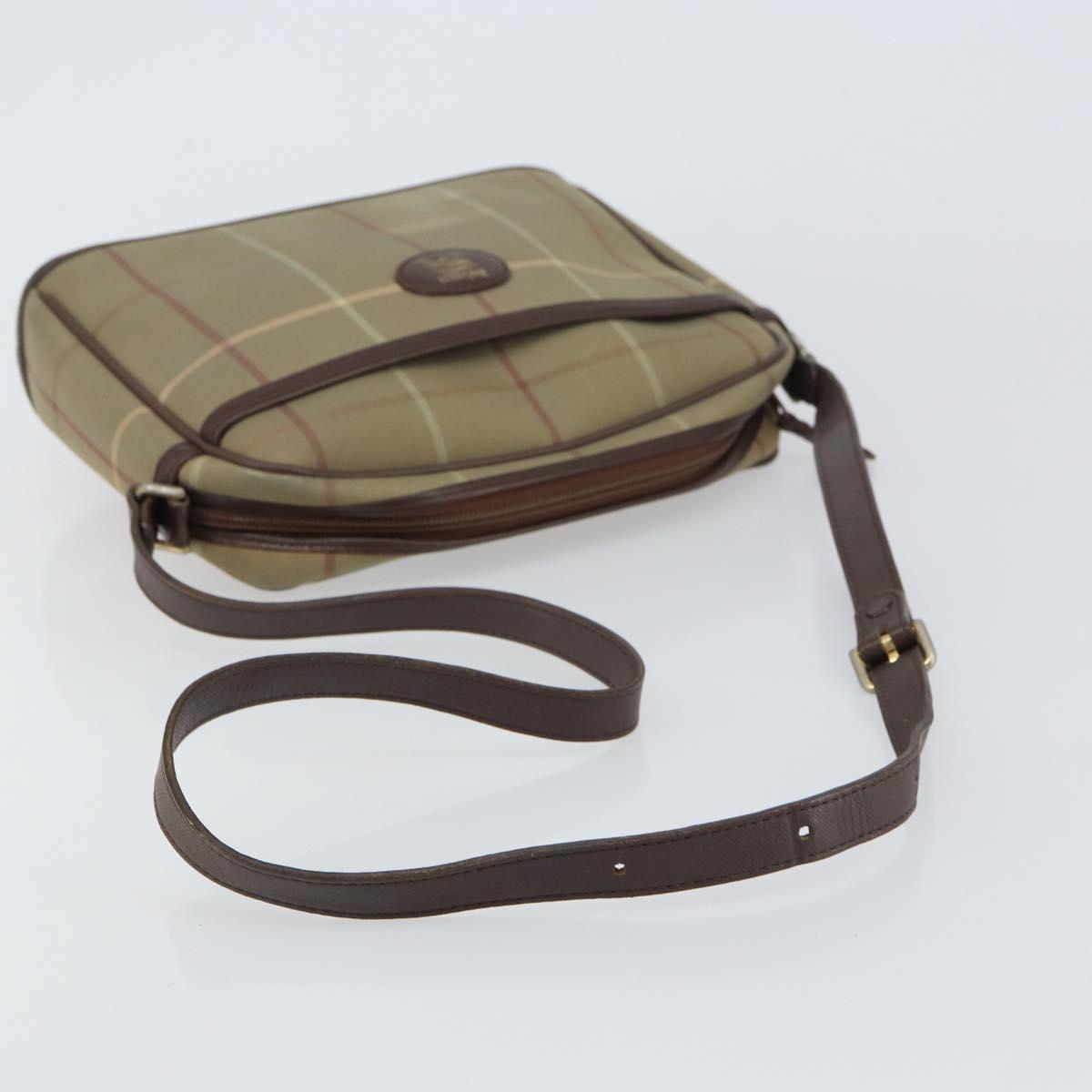 Burberrys Nova Check Shoulder Bag Canvas Beige Auth BA8675