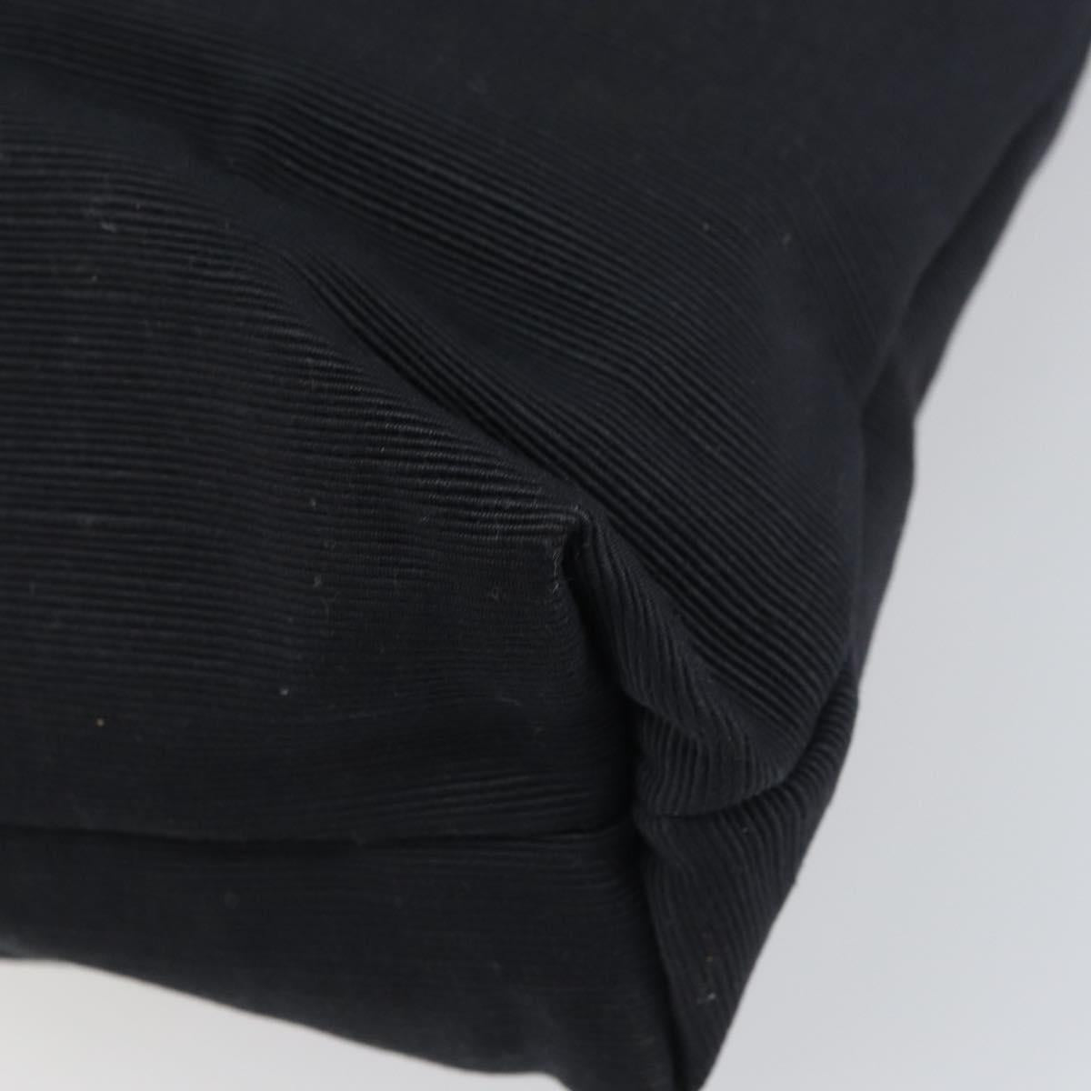 Salvatore Ferragamo Vala Tote Bag Canvas Black Gold Auth BA8689