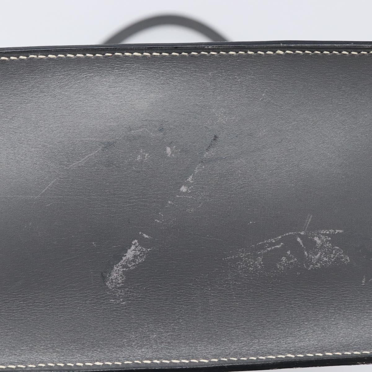 HERMES Lucy PM Hand Bag Leather Gray Auth BA8697