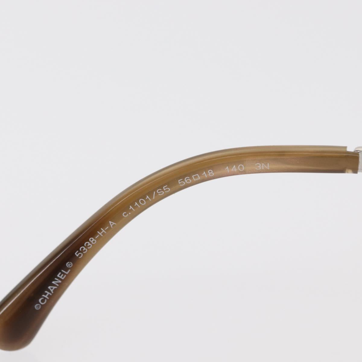 CHANEL Sunglasses plastic Brown CC Auth BA8711V