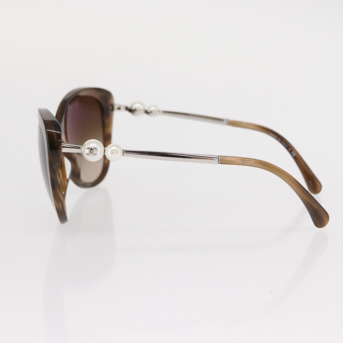 CHANEL Sunglasses plastic Brown CC Auth BA8711V