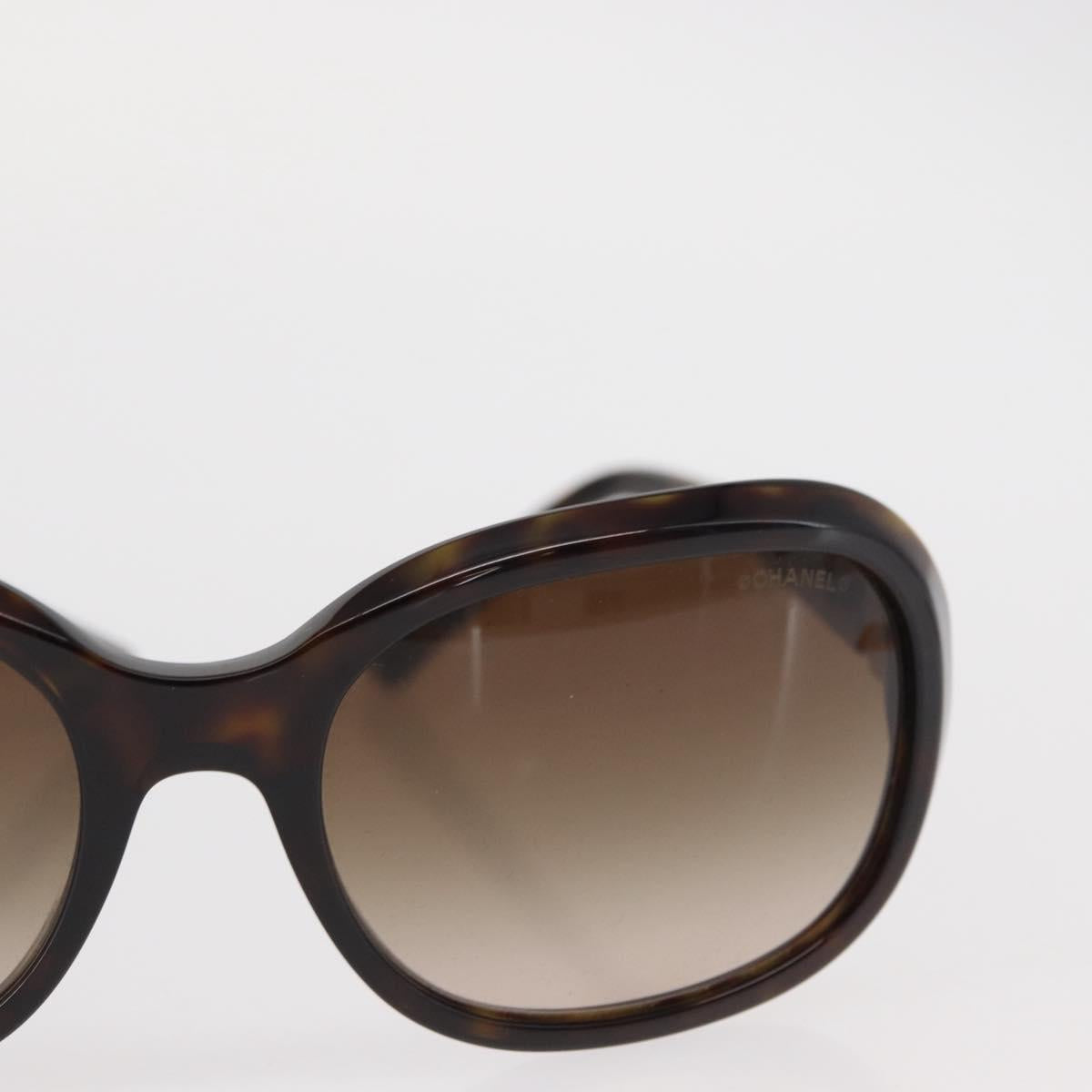 CHANEL Sunglasses plastic Brown CC Auth BA8712