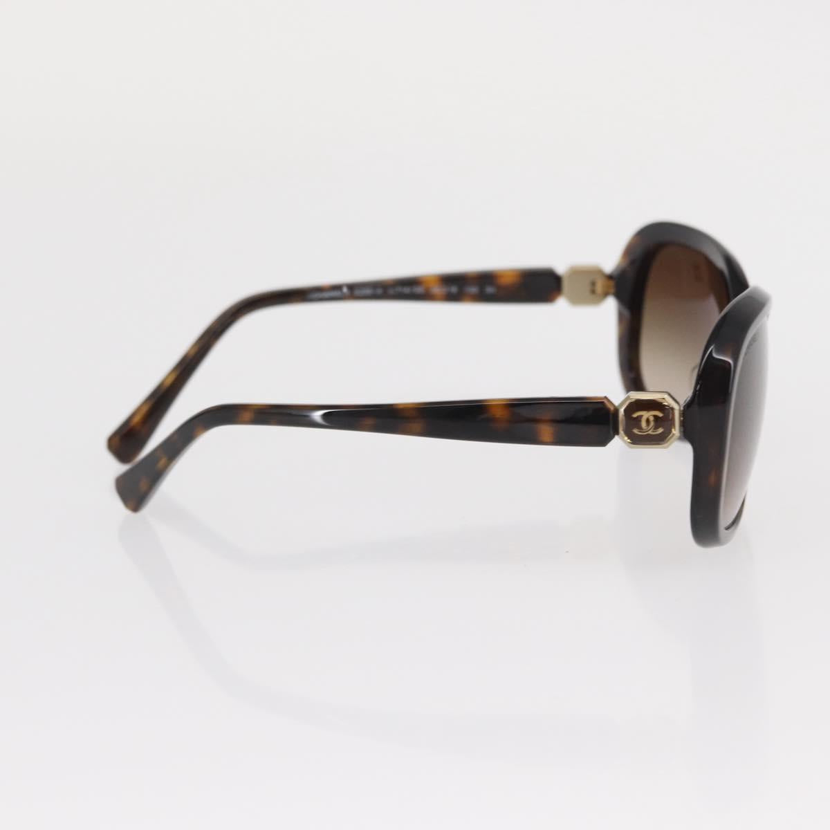 CHANEL Sunglasses plastic Brown CC Auth BA8712