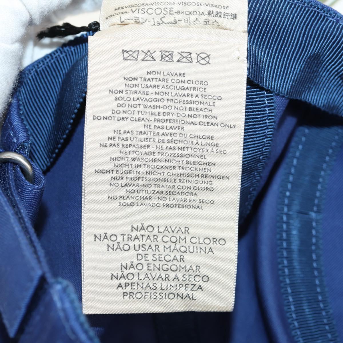 GUCCI Baseball Cap Cotton Blue 773135 Auth BA8717V