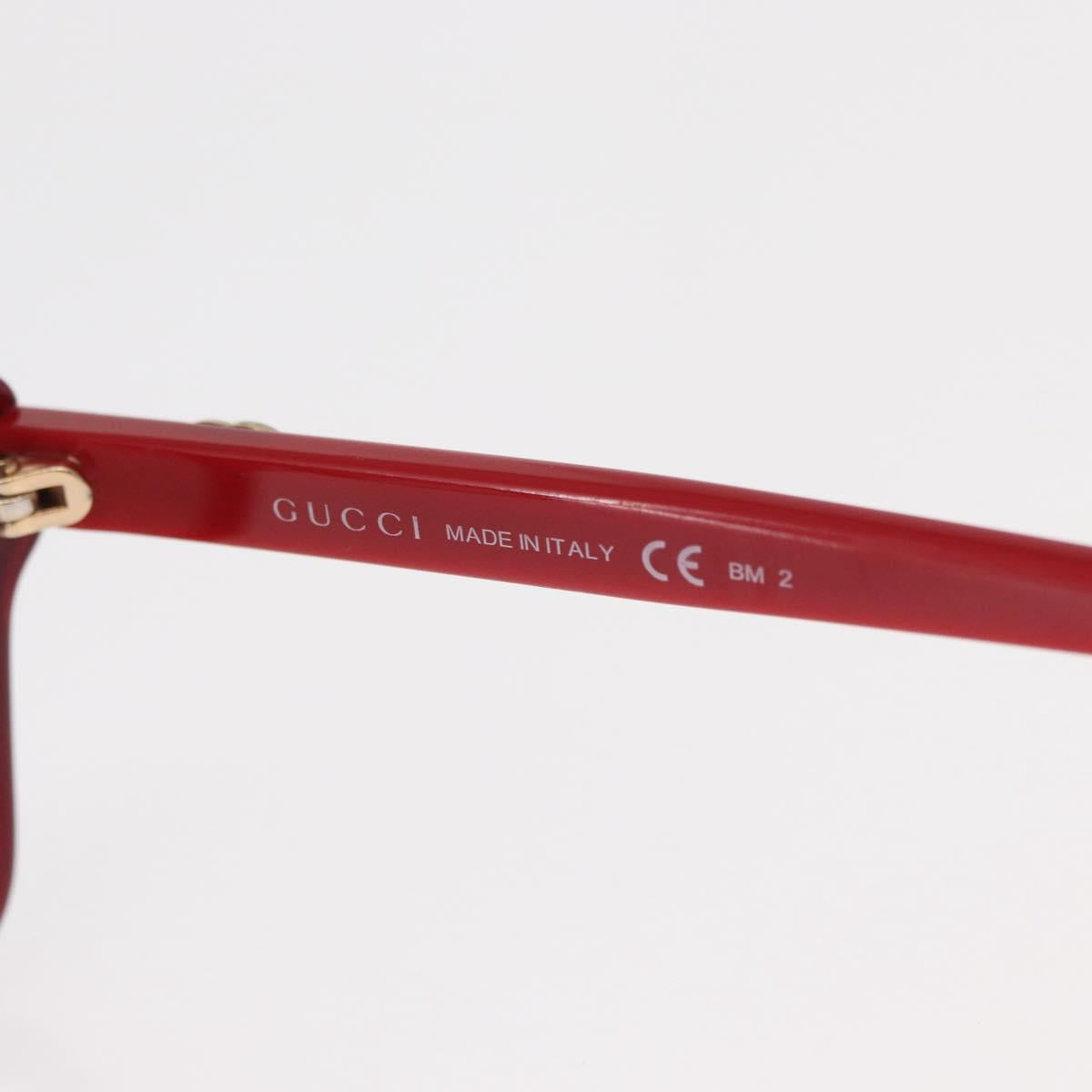 GUCCI Sunglasses plastic Red Auth BA8718