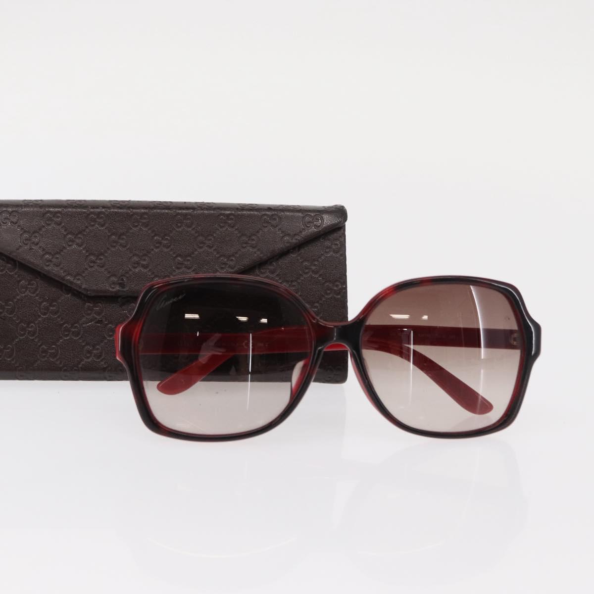 GUCCI Sunglasses plastic Red Auth BA8718