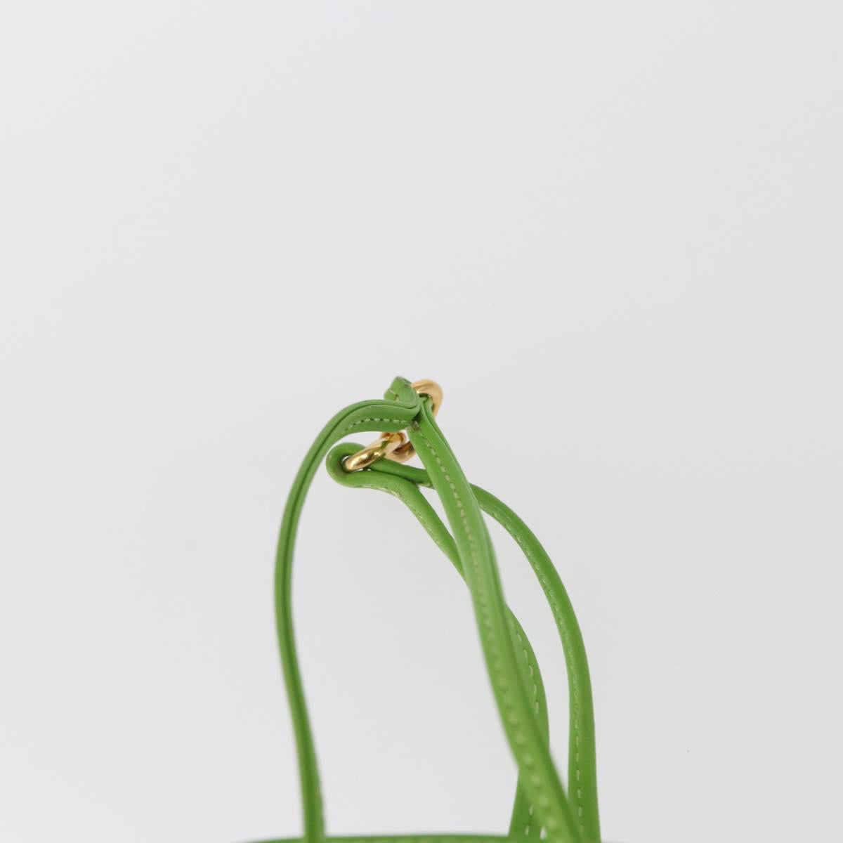 HERMES Vespa Pouch Leather Green Auth BA8722