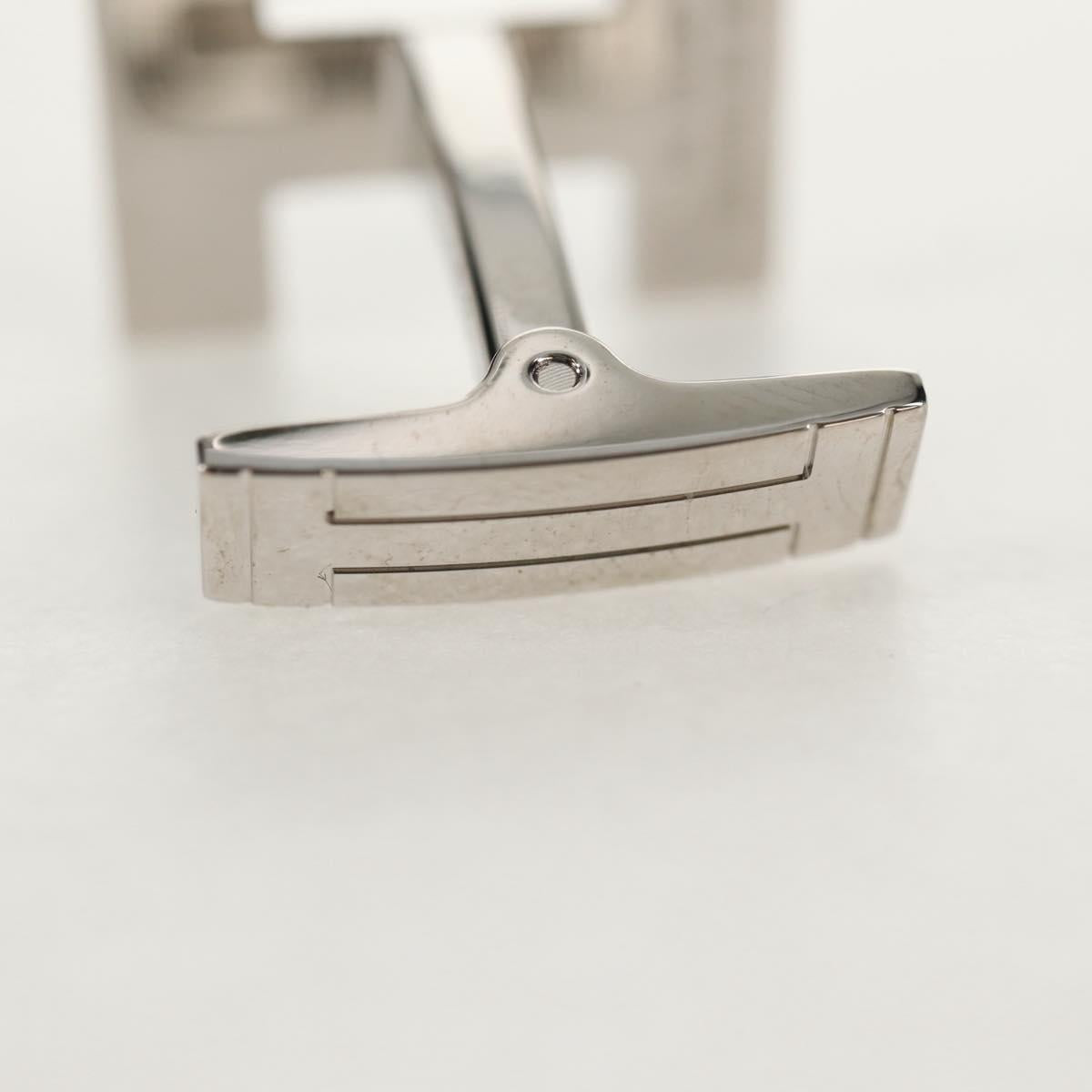 HERMES H Cuffs metal Silver Auth BA8723V