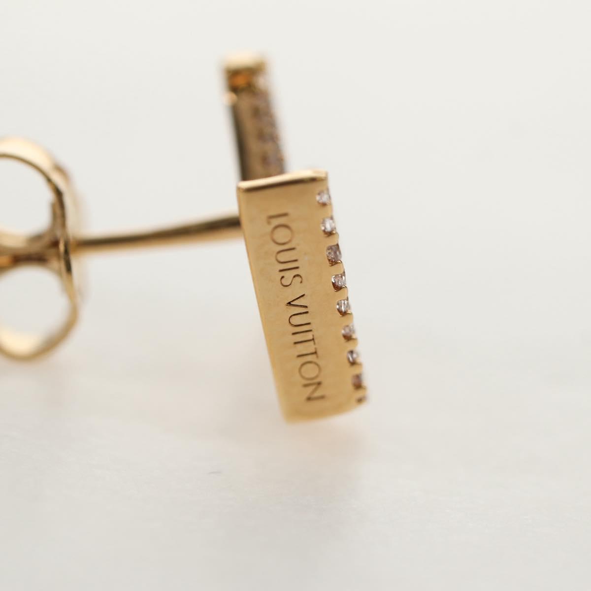 LOUIS VUITTON Monogram Metal Pierce LV Iconic Strass Gold M00609 LV Auth BA8724SAM