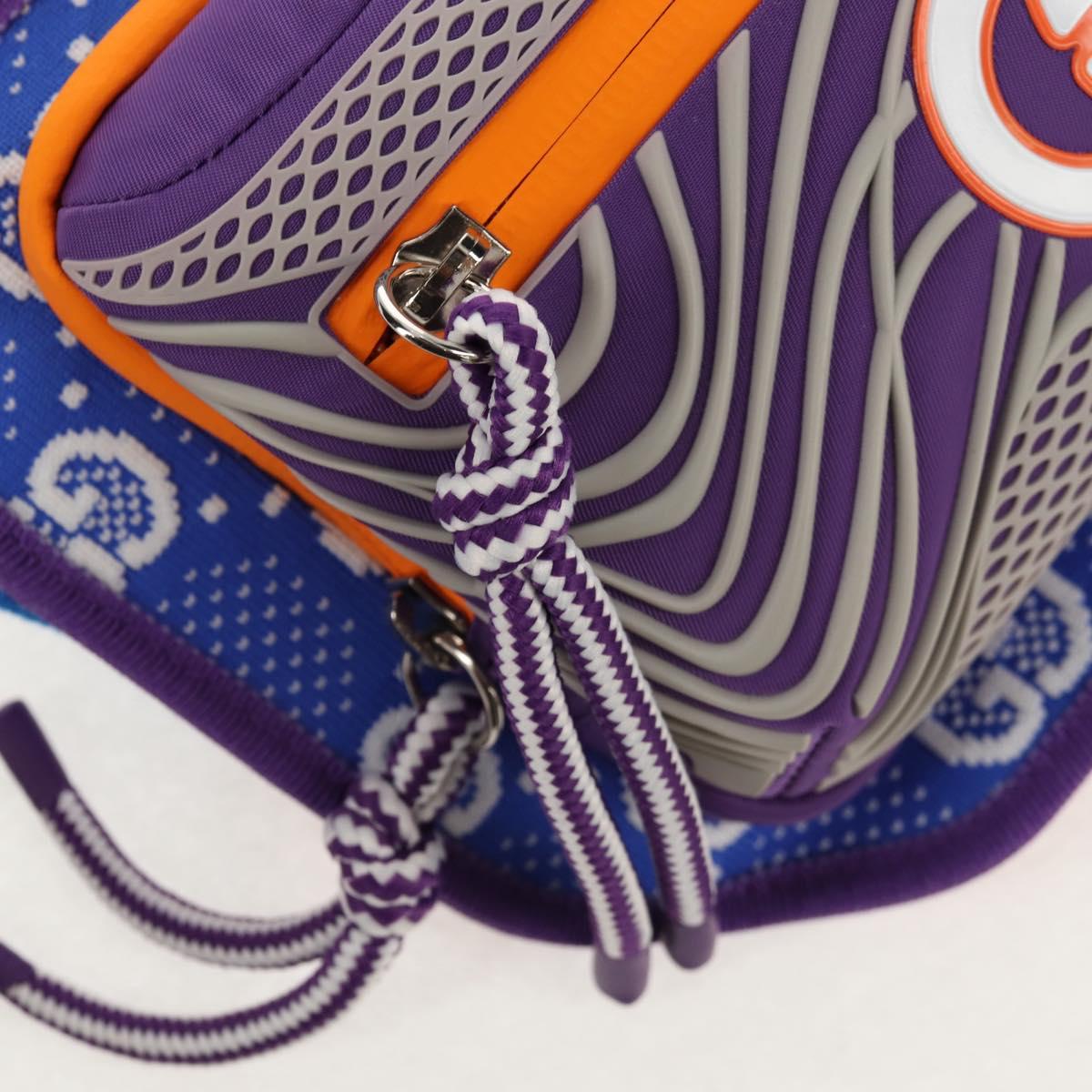 GUCCI Waist bag Nylon Blue Silver 752102 Auth BA8729V