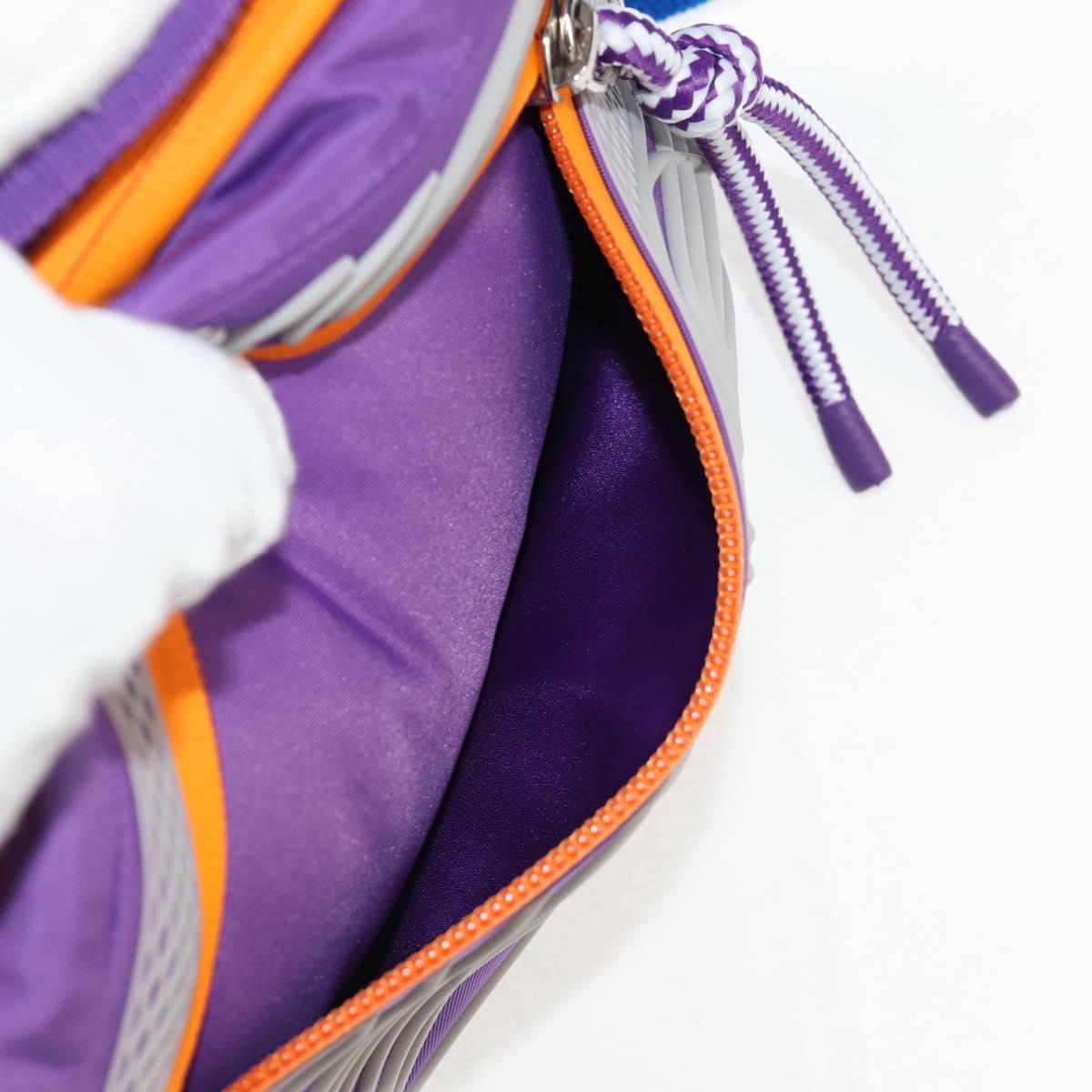 GUCCI Waist bag Nylon Blue Silver 752102 Auth BA8729V