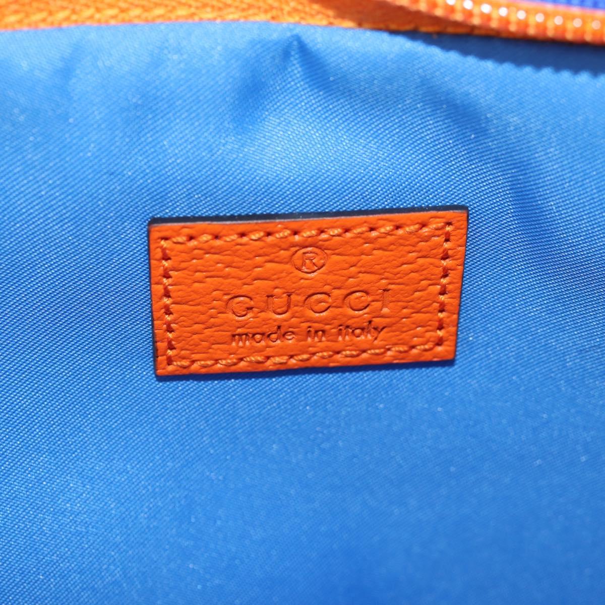 GUCCI Waist bag Nylon Blue Silver 752102 Auth BA8729V